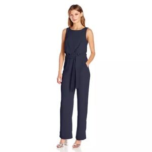 Trina Turk Epoch Jumpsuit in Indigo Blue Belted Tie Waist size 2